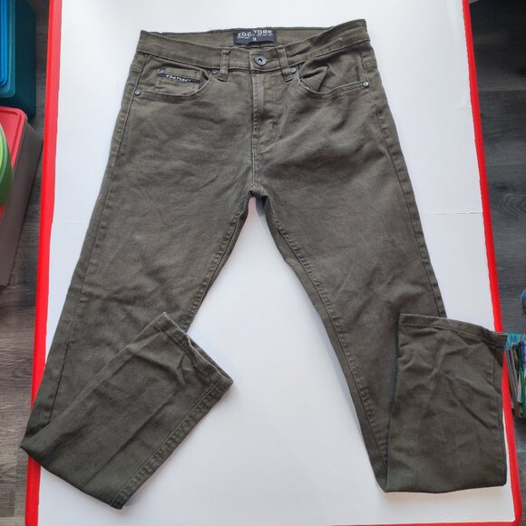 Zoo York jeans slim fit straight army green men's size 28 - Picture 1 of 12